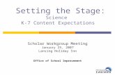 Setting the Stage: Science  K-7 Content Expectations