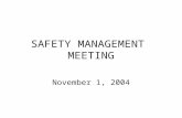 SAFETY MANAGEMENT  MEETING
