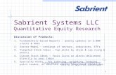Sabrient Systems LLC Quantitative Equity Research