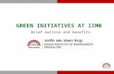 GREEN INITIATIVES AT IIMB Brief outline and benefits