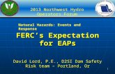 FERC’s Expectation for EAPs