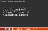 Got Capacity? A Case for Special Allocation Limits