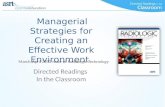 Managerial Strategies for Creating an Effective Work Environment