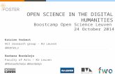 Open SCIENCE in the digital humanities