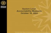 System Level  Accountability Measures October 18, 2004