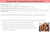 Chapter  26:  Capacitance and Dielectrics
