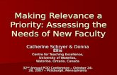 Making Relevance a Priority: Assessing the Needs of New Faculty
