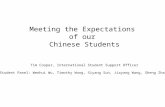 Meeting the Expectations  of our  Chinese Students