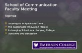 School of Communication  Faculty Meeting Agenda