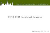 2014 CEO Breakout Session