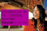 Introduction to PiL Training Provider Program