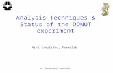 Analysis Techniques & Status of the DONUT experiment
