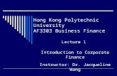 Hong Kong Polytechnic University AF3303 Business Finance