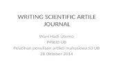 WRITING SCIENTIFIC ARTILE JOURNAL