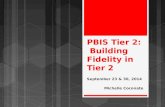 PBIS Tier 2:  Building Fidelity in  Tier 2