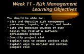 Week 11 - Risk Management Learning Objectives