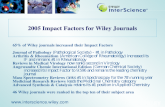 2005 Impact Factors for Wiley Journals