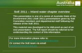 SoE 2011 – Inland water chapter overview