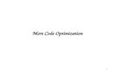 More Code Optimization