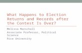 What Happens to Election Returns and Records  a fter the Contest Is Over?