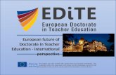European future of  Doctorate  in Teacher Education - international perspective