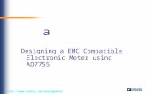 Designing a EMC Compatible Electronic Meter using AD7755