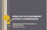 OREGON GOVERNMENT ETHICS COMMISSION