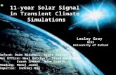 11-year Solar Signal in Transient Climate  Simulations