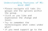 Understanding features of MS-Word 2007