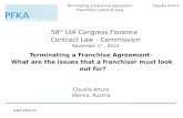 58 th  UIA Congress Florence  Contract Law  –  Commission November  1 st  ,  2014