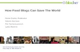 How Food Blogs Can Save The World