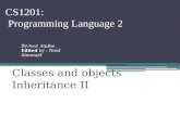 CS1201:  Programming Language 2
