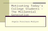 Motivating Today’s College Students – The Millennial Generation