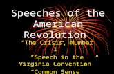 Speeches of the American Revolution