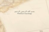 بسم الله الرحمن الرحيم Medical mycology