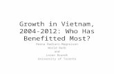 Growth in Vietnam, 2004-2012: Who Has Benefitted Most?