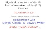 Algebraic structure of the IR limit of massive d=2 N=(2,2) theories