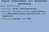 Fault tolerance  and  disaster recovery