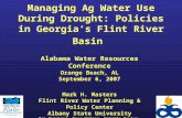 Managing Ag Water Use During Drought: Policies in Georgia’s Flint River Basin
