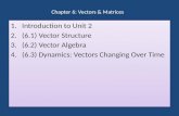 Chapter 6: Vectors & Matrices