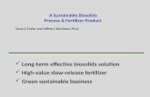 A Sustainable Biosolids  Process & Fertilizer Product