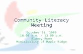 Community Literacy Meeting