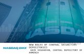 New roles of central securities depositories Hayk  Voskanyan , Central depository of Armenia