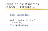 Compiler construction in4020 –  lecture  11