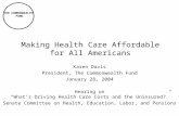 Making Health Care Affordable for All Americans