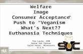 Welfare Image Consumer Acceptance Push to “Veganism” What’s Next?? Euthanasia Techniques