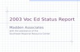 2003 Voc Ed Status Report