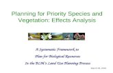 Planning for Priority Species and Vegetation: Effects Analysis