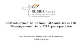 Introduction to Labour standards & HR Management in a CSR perspective