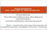 Change Management  from  “ Home visit ”  To  “ Home nursing care ”